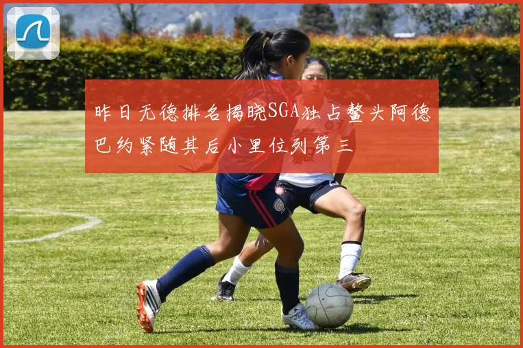 昨日无德排名揭晓SGA独占鳌头阿德巴约紧随其后小里位列第三